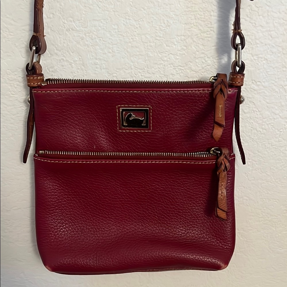 Dooney & Bourke Burgundy Crossbody Bag with Adjustable Strap
